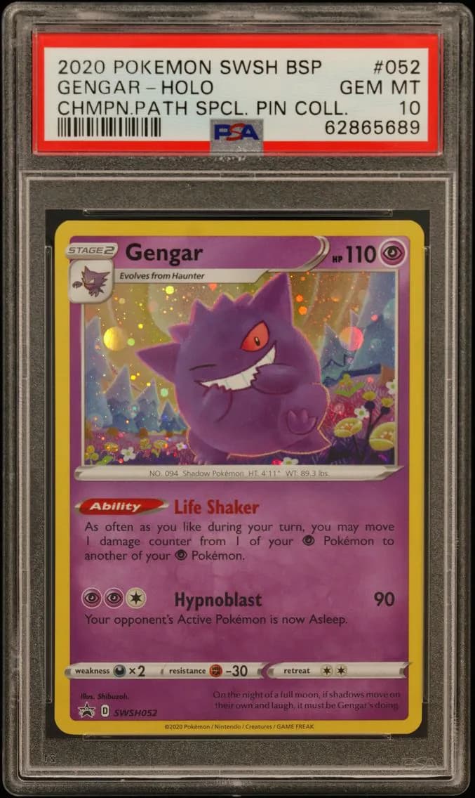 2020 #052 Gengar-Holo PSA 10 Swsh Black Star Promo