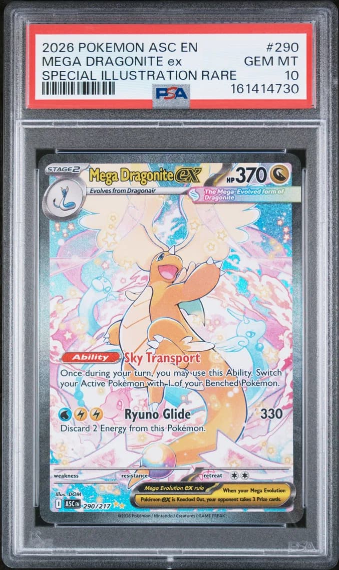 2026 #290 Mega Dragonite EX PSA 10 Asc EN-Ascended Heroes