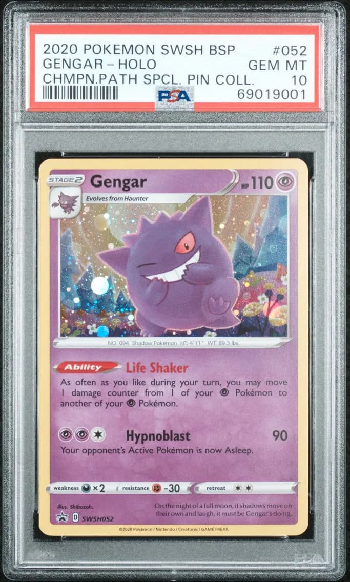 2020 #052 Gengar-Holo PSA 10 Swsh Black Star Promo