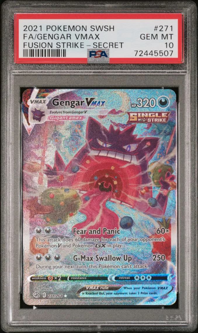 2021 #271 Full Art/Gengar Vmax PSA 10 Sword & Shield Fusion Strike