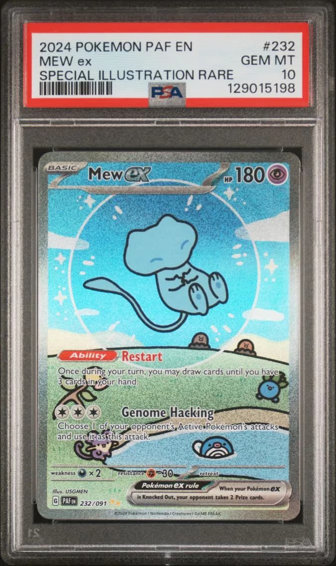 2024 #232 Mew EX PSA 10 Paf EN-Paldean Fates