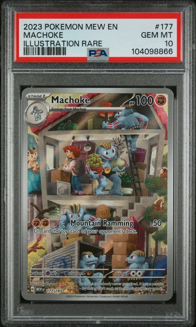 2023 #177 Machoke PSA 10 Mew EN-151