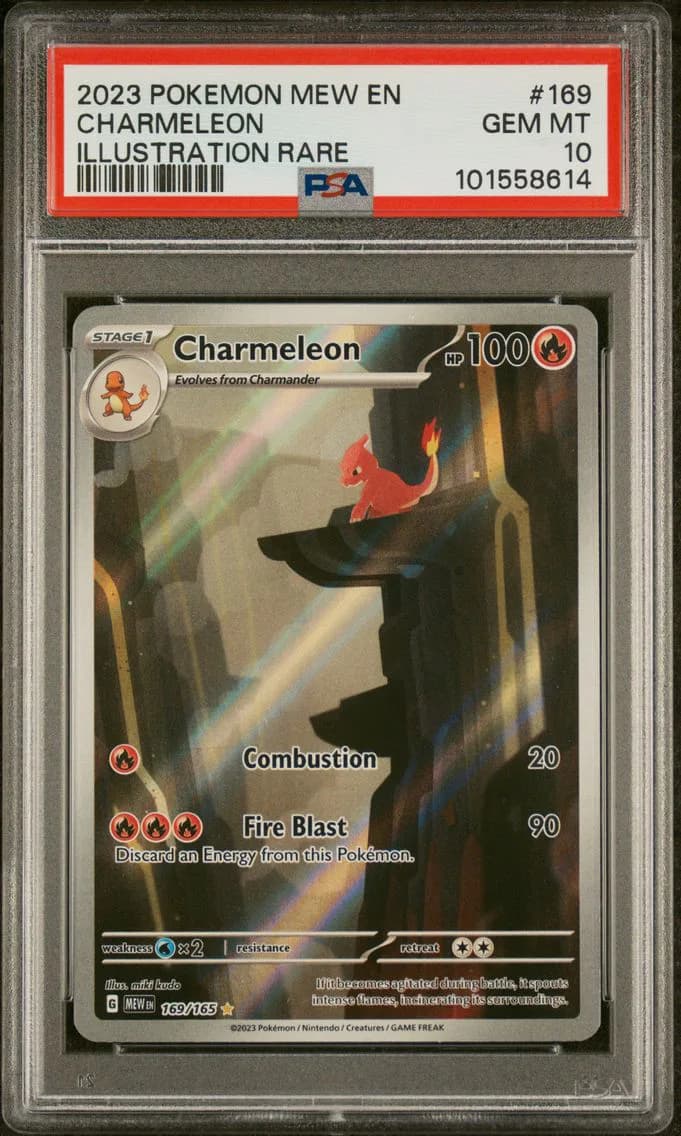 2023 #169 CHARMELEON PSA 10 POKEMON MEW EN-151 | ILLUSTRATION RARE