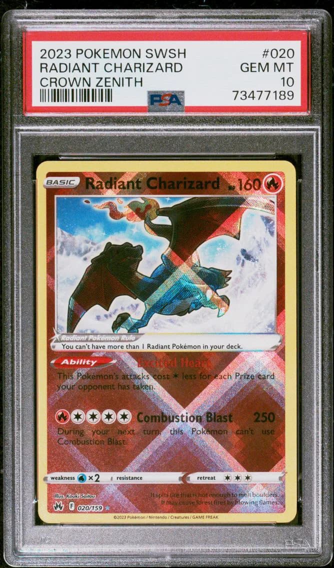 Radiant Charizard slab