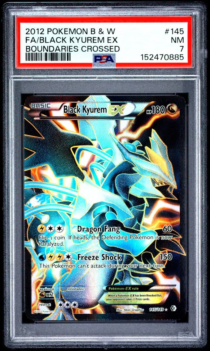 2012 #145 Full Art/Black Kyurem EX PSA 7 Black & White Boundaries Crossed