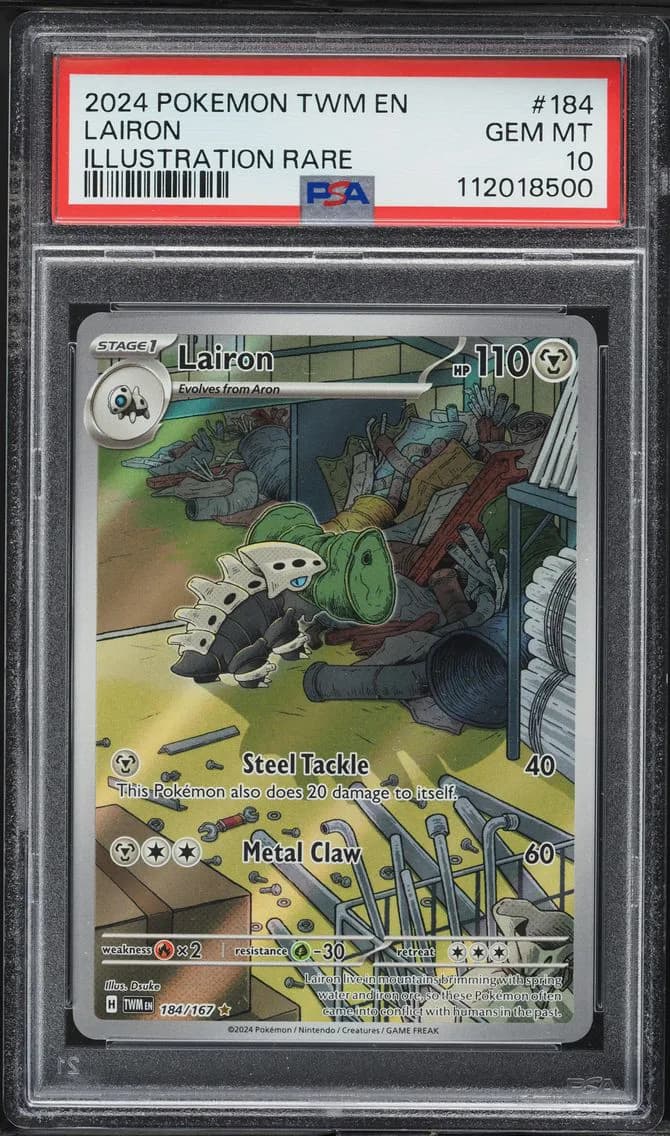 2024 #184 Lairon PSA 10 Twm EN-Twilight Masquerade Pokemon