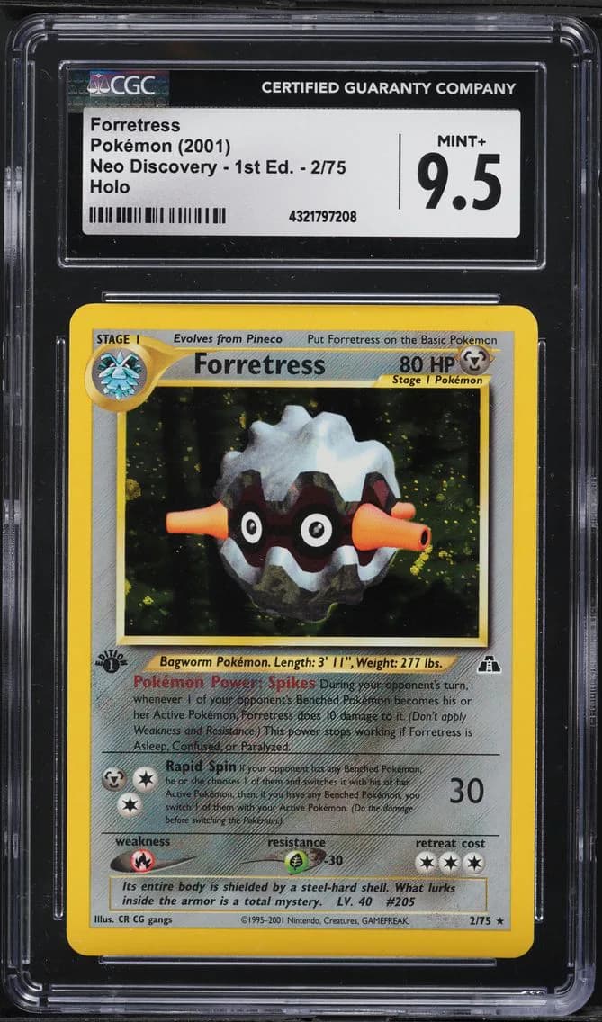 2001 #Feb-75 Forretress CGC 9.5 Neo Discovery - 1st Edition - English Pokemon