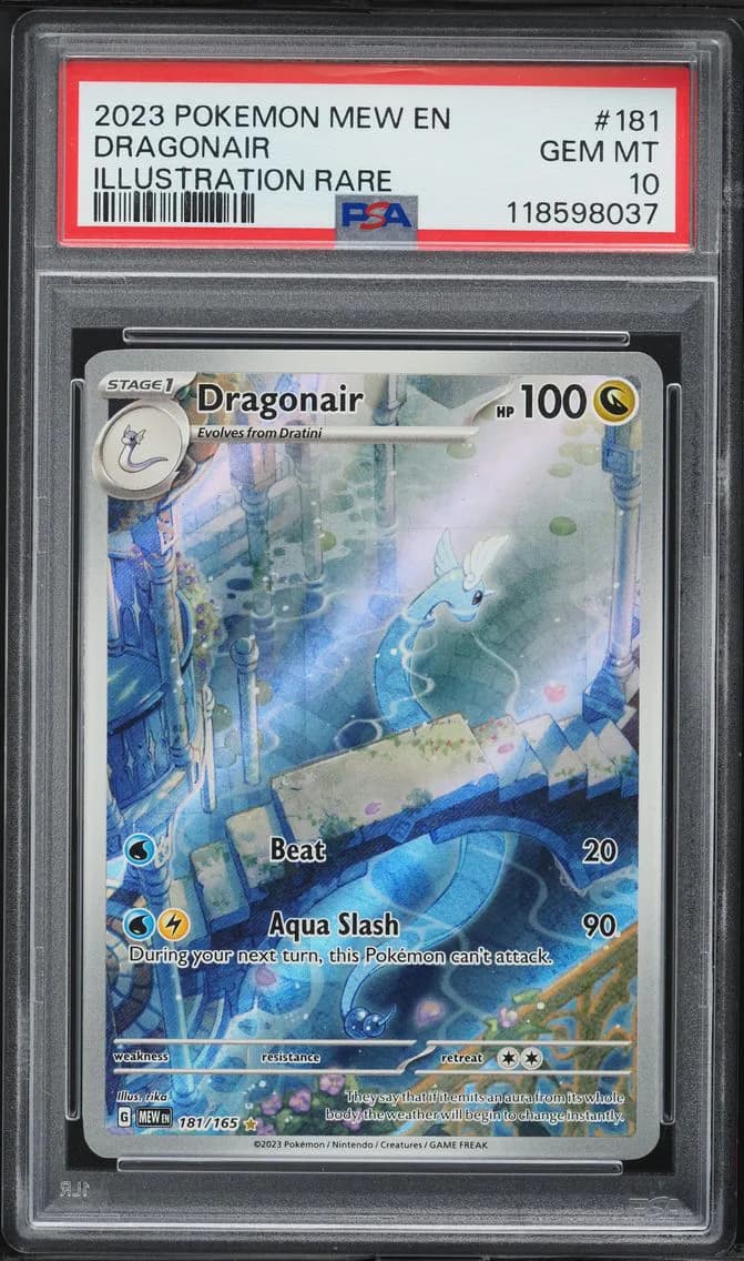 2023 #181 Dragonair PSA 10 Mew EN-151 Pokemon