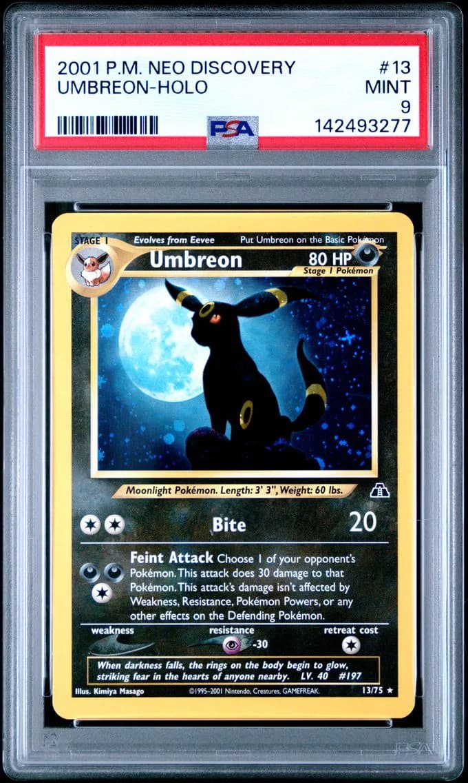 2001 #13 Umbreon-Holo PSA 9 Neo Discovery Pokemon