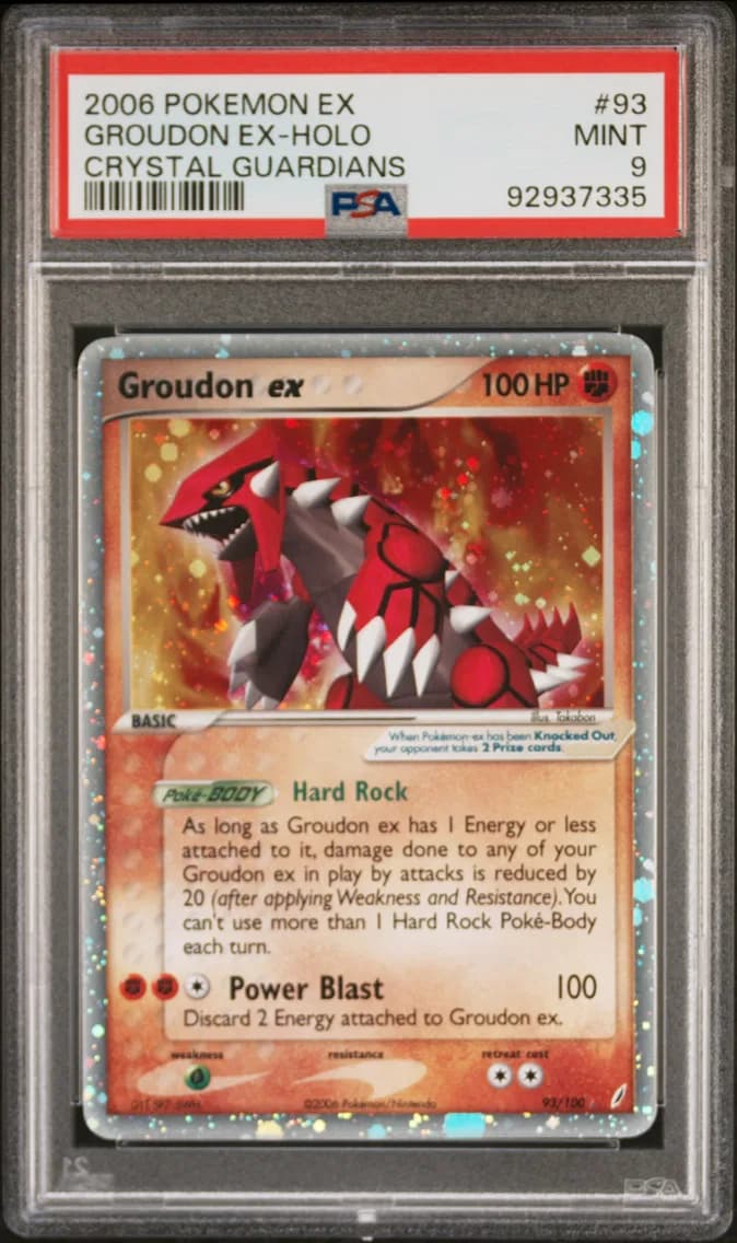 2006 #93 Groudon EX-Holo PSA 9 EX Crystal Guardians
