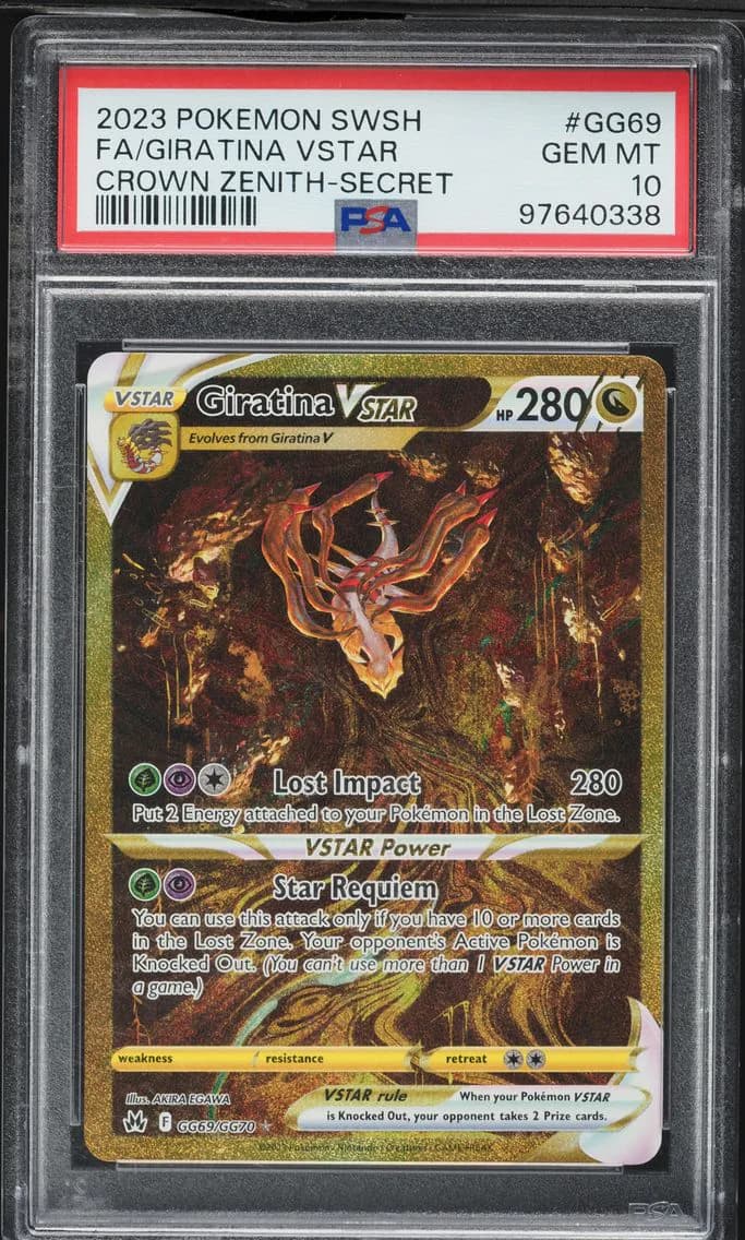 2023 #GG69 Full Art/Giratina Vstar PSA 10 Sword and Shield Crown Zenith Pokemon