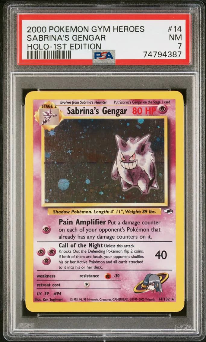 2000 #14 Sabrina's Gengar PSA 7 Gym Heroes