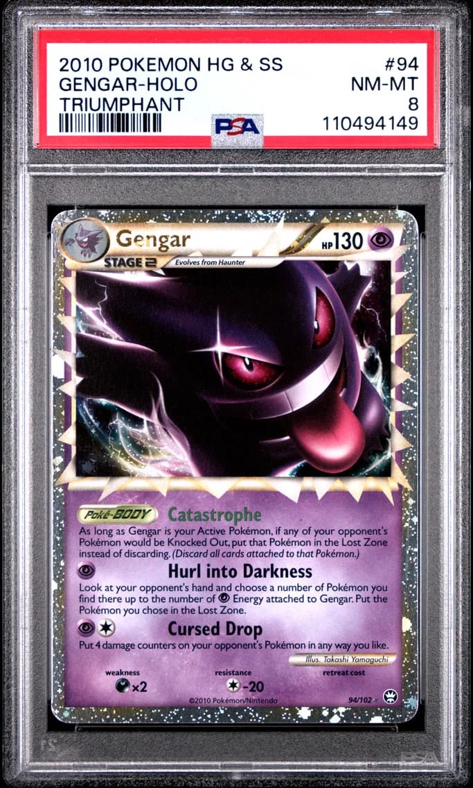 2010 #94 Gengar-Holo PSA 8 Heartgold & Soulsilver Triumphant