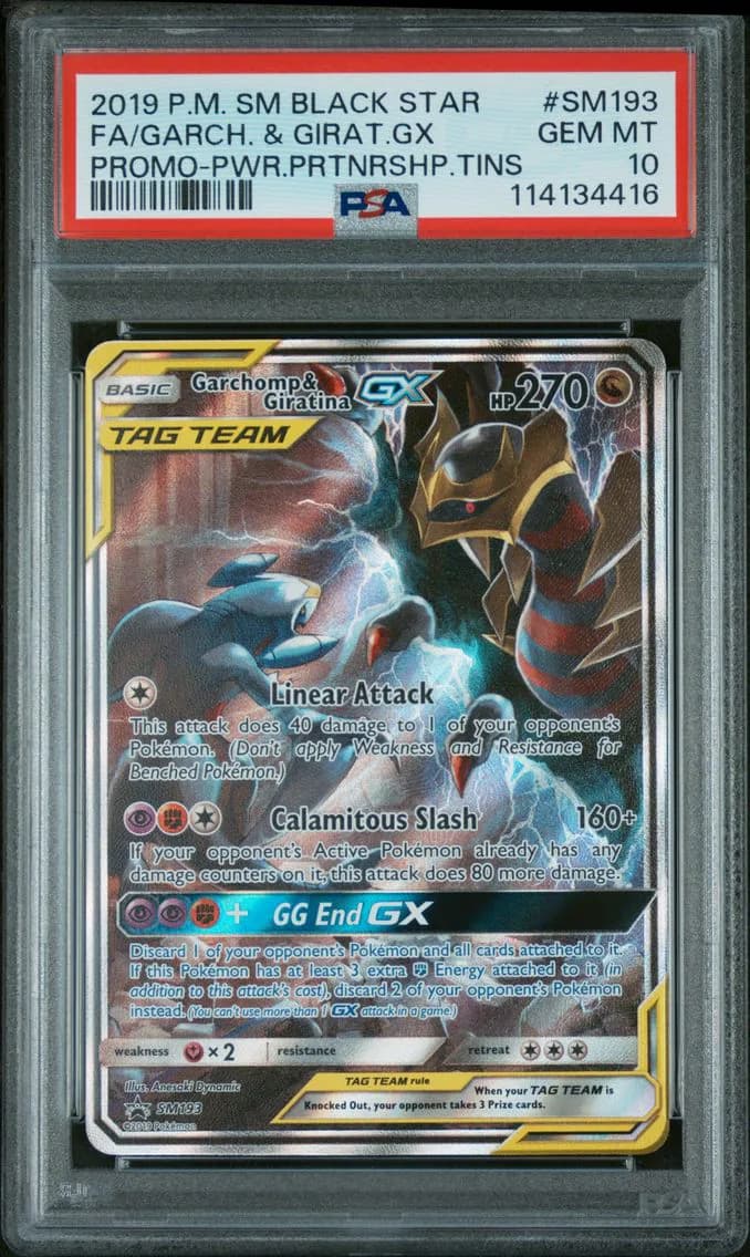 2019 #SM193 Full Art/Garchomp & Giratina GX PSA 10 SM Black Star Promo Pokemon