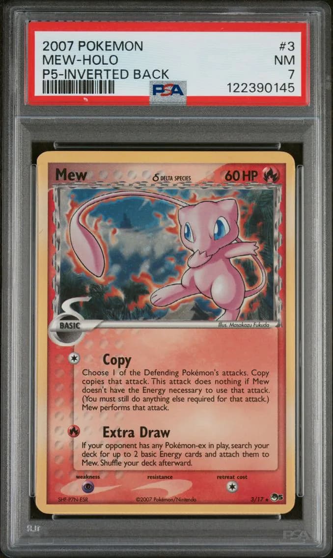 2007 #3 Mew-Holo PSA 7 Pop Series 5 Pokemon