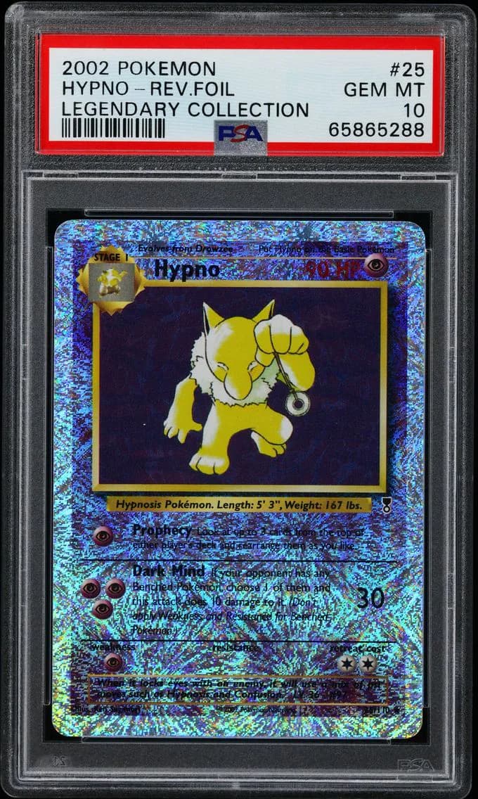 2002 #25 Hypno-Reverse Foil PSA 10 Legendary Collection
