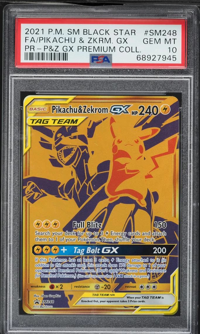 Pikachu & Zekrom-GX slab