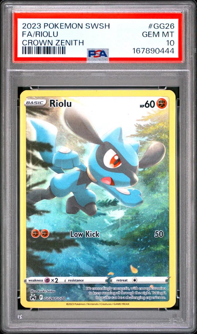 2023 #GG26 Full Art/Riolu PSA 10 Sword and Shield Crown Zenith
