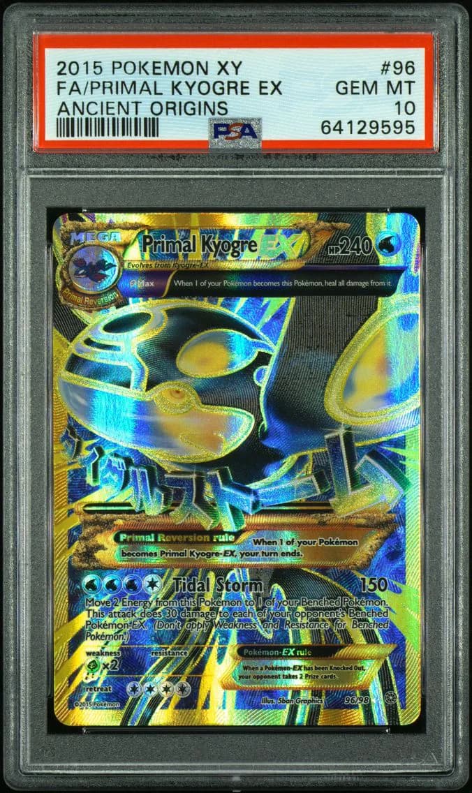 2015 #96 Full Art/Primal Kyogre EX PSA 10 XY Ancient Origins Pokemon