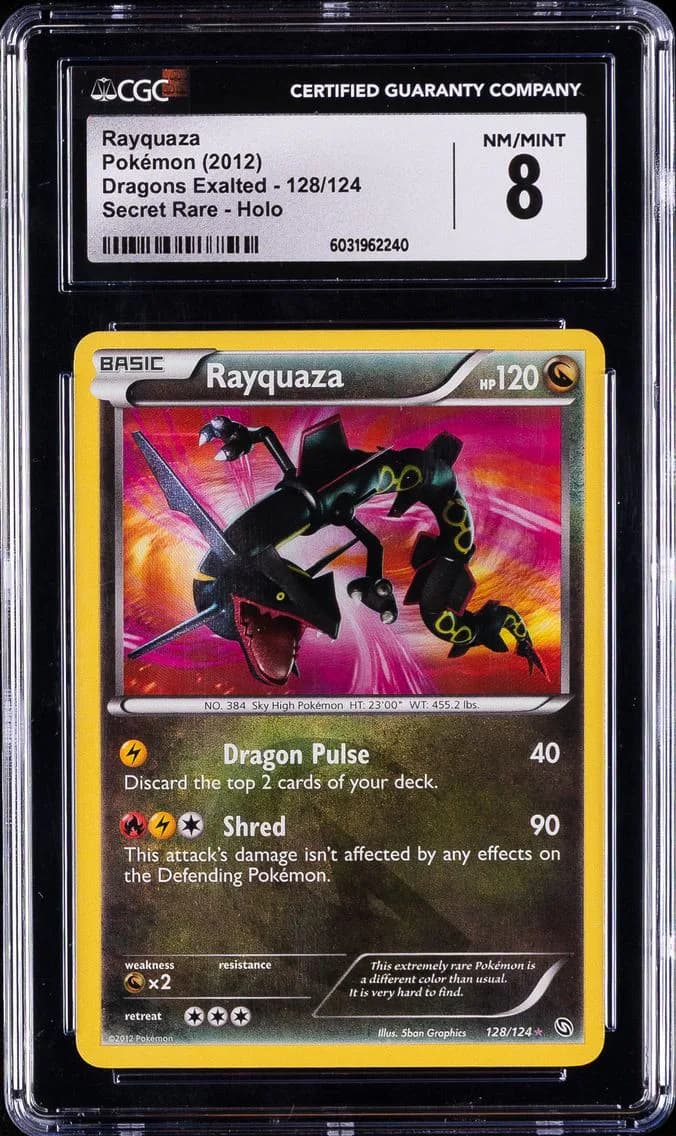 2012 #128 Rayquaza CGC 8 Black & White Dragons Exalted Pokemon