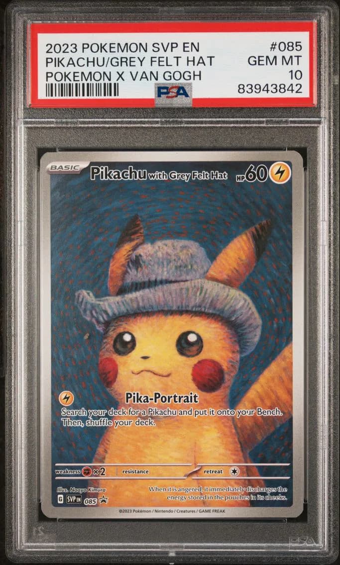 Pikachu with Grey Felt Hat slab