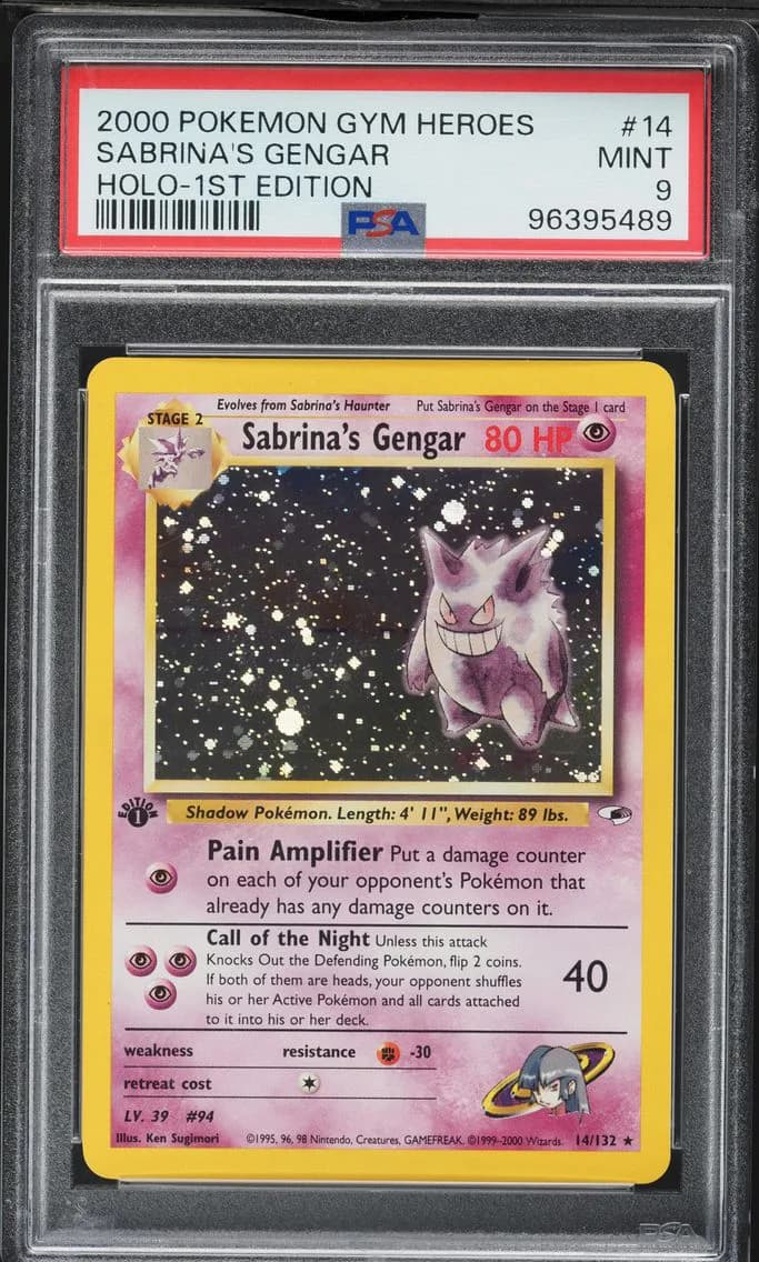 2000 #14 Sabrina's Gengar PSA 9 Gym Heroes Pokemon