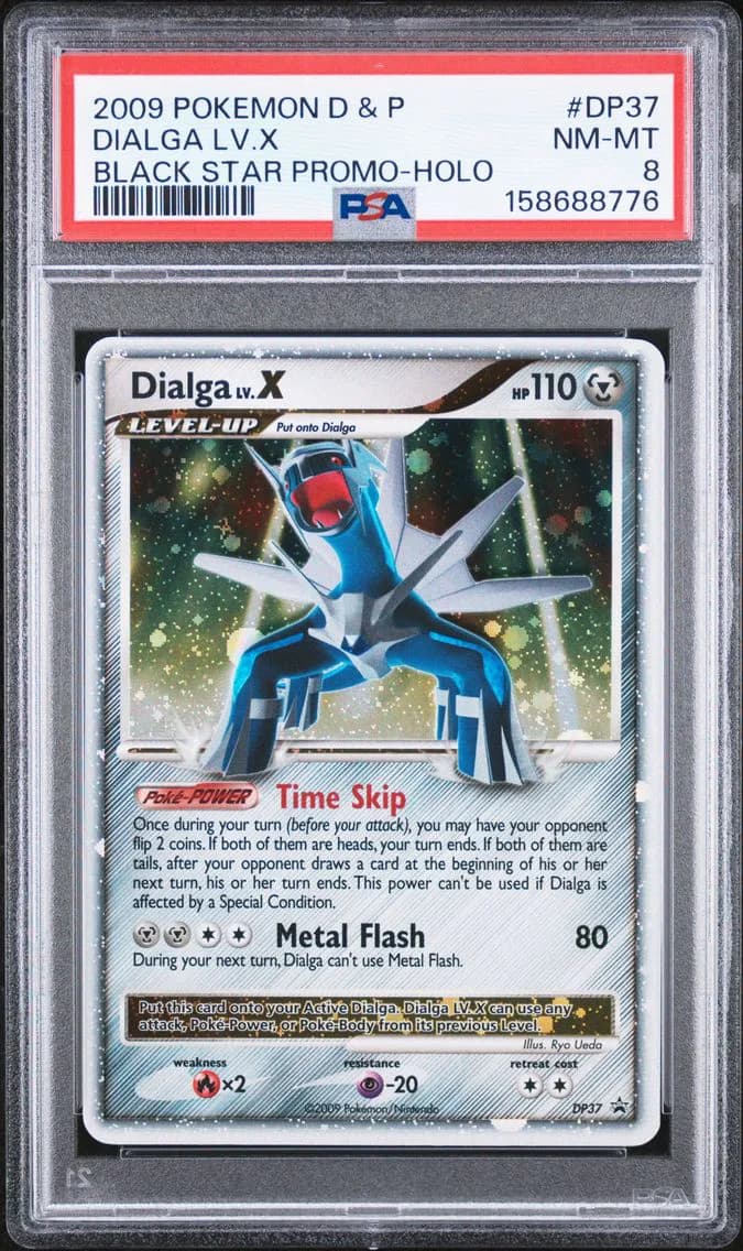 2009 #DP37 Dialga LV.X-Holo PSA 8 Diamond & Pearl Black Star Promo