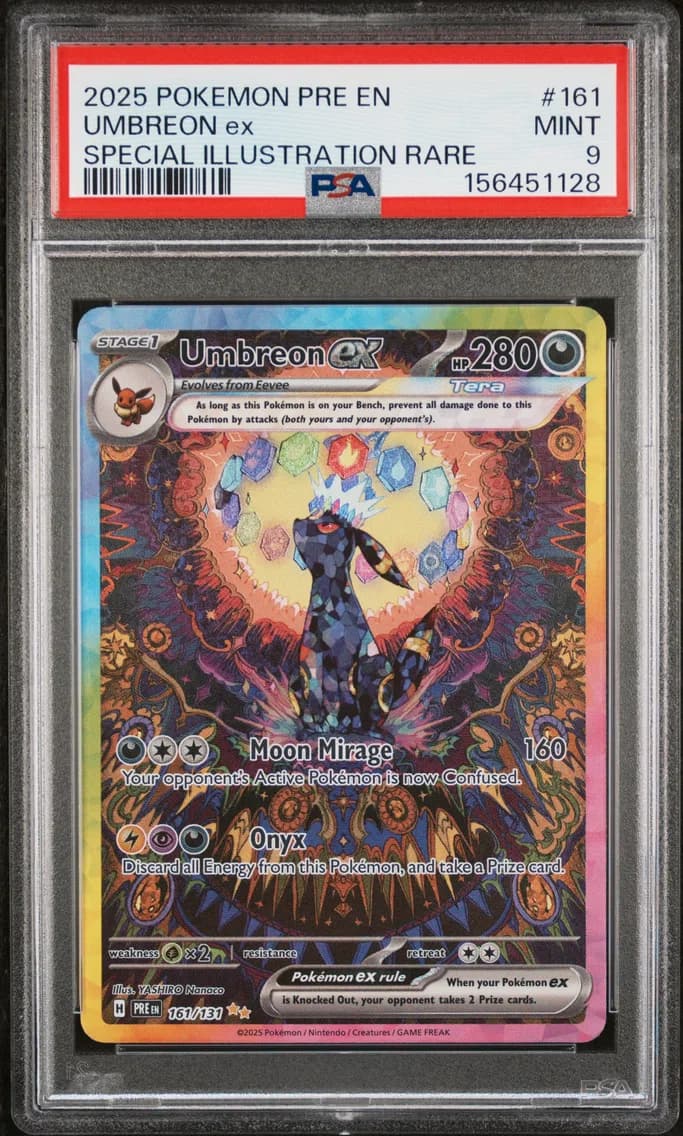 2025 #161 Umbreon EX PSA 9 Pre EN-Prismatic Evolutions