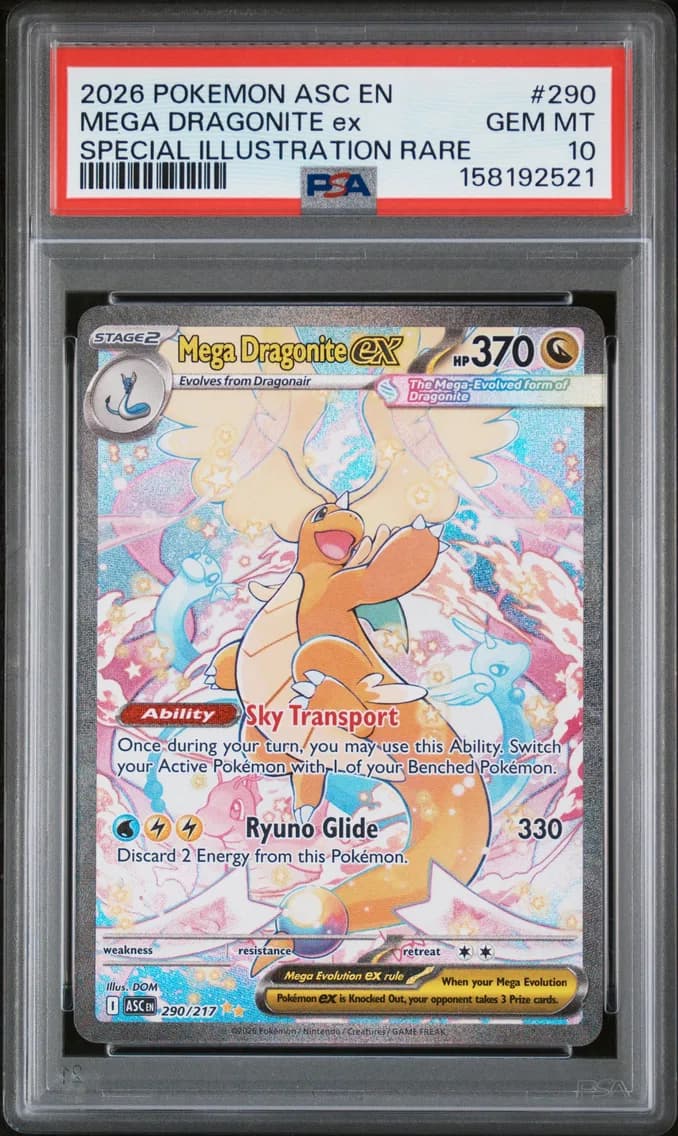 2026 #290 Mega Dragonite EX PSA 10 Asc EN-Ascended Heroes