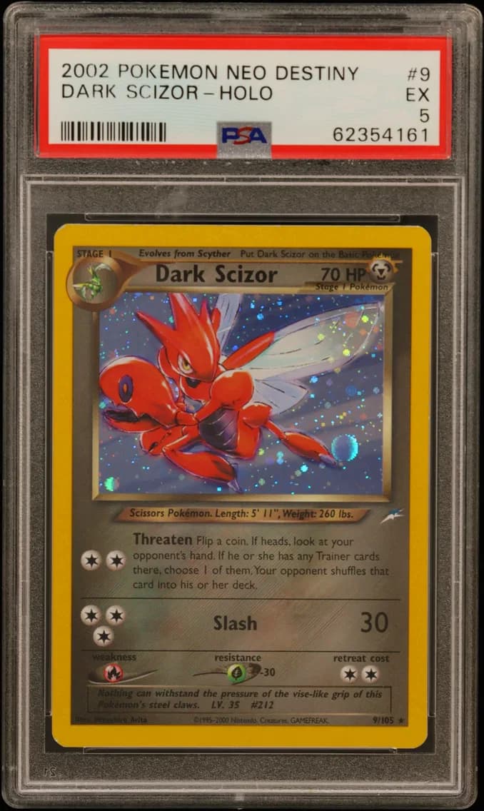 2002 #9 Dark Scizor-Holo PSA 5 Neo Destiny