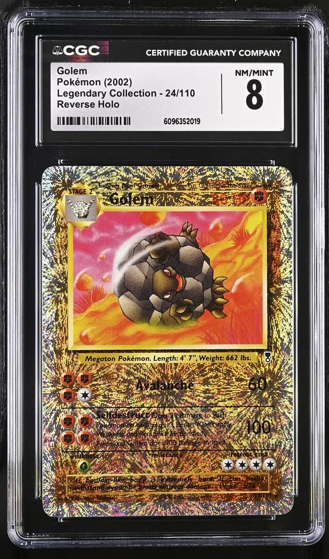 2002 #24 Golem Reverse Holo CGC 8 Legendary Collection - English