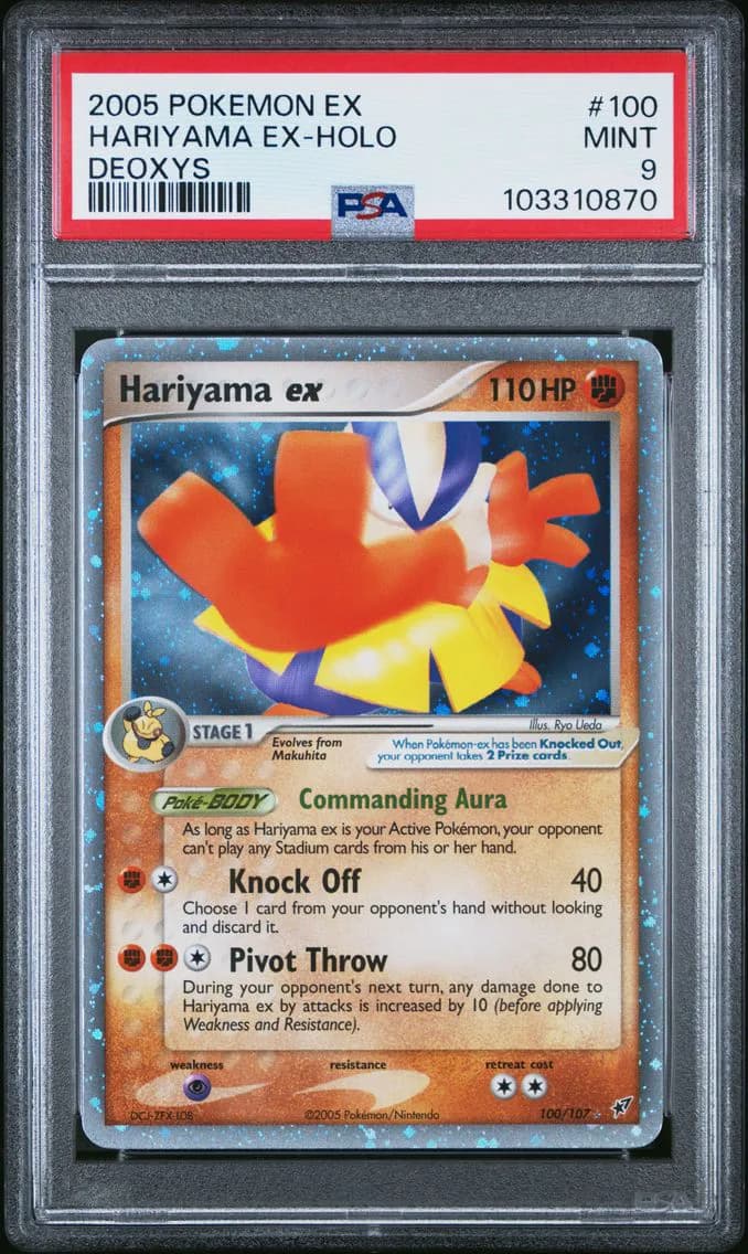 2005 #100 Hariyama EX-Holo PSA 9 EX Deoxys Pokemon