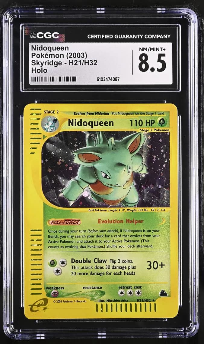 2003 #H21/H32 Nidoqueen CGC 8.5 Skyridge - English