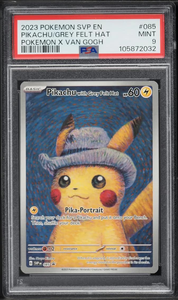 2023 #085 Pikachu With Grey Felt Hat PSA 9 Svp EN-SV Black Star Promo Pokemon
