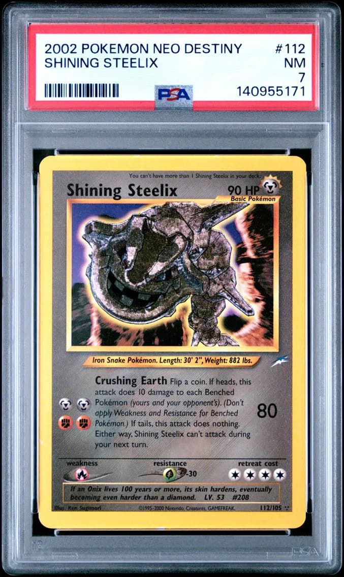 2002 #112 Shining Steelix PSA 7 Neo Destiny Pokemon