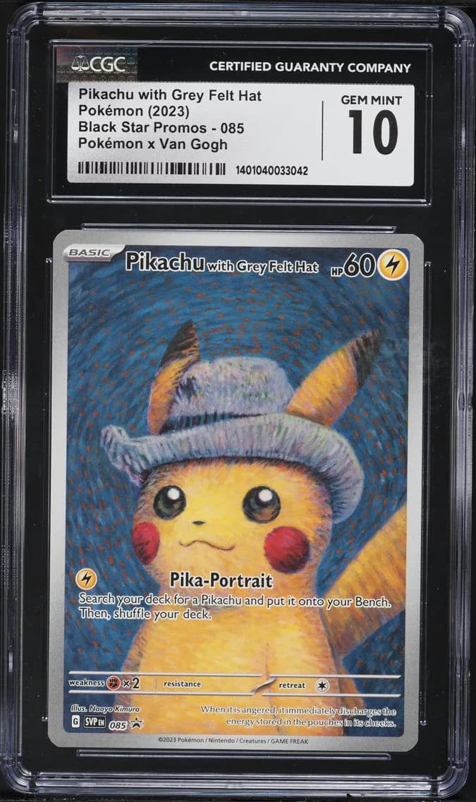 2023 #085 Pikachu With Grey Felt Hat CGC 10 Svp EN-SV Black Star Promo Pokemon