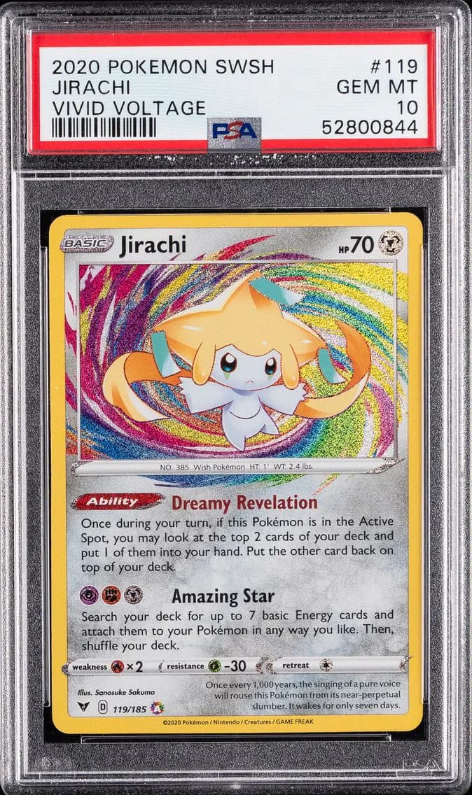 2020 #119 Jirachi PSA 10 Sword & Shield Vivid Voltage Pokemon