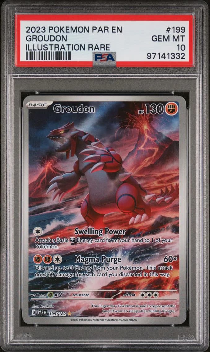 2023 #199 Groudon PSA 10 Par EN-Paradox Rift
