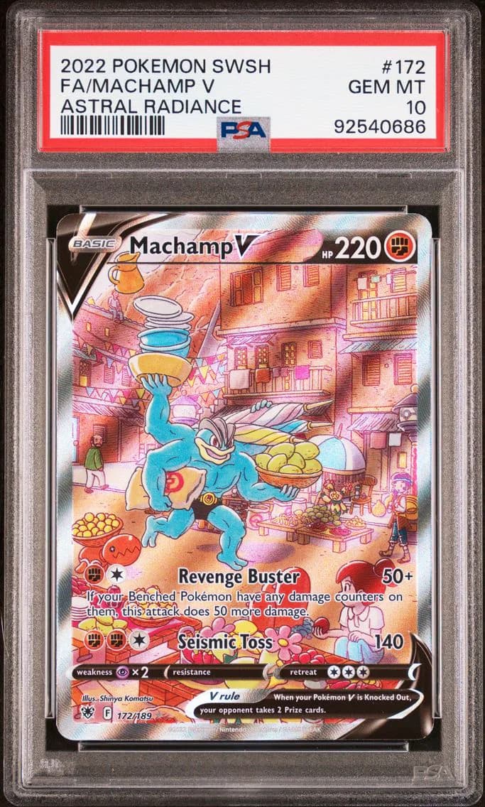 2022 #172 Full Art/Machamp V PSA 10 Sword & Shield Astral Radiance