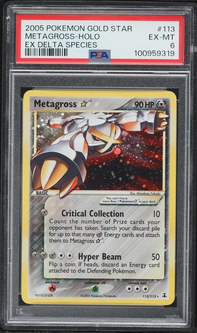 2005 #113 Metagross-Holo PSA 6 EX Delta Species Pokemon