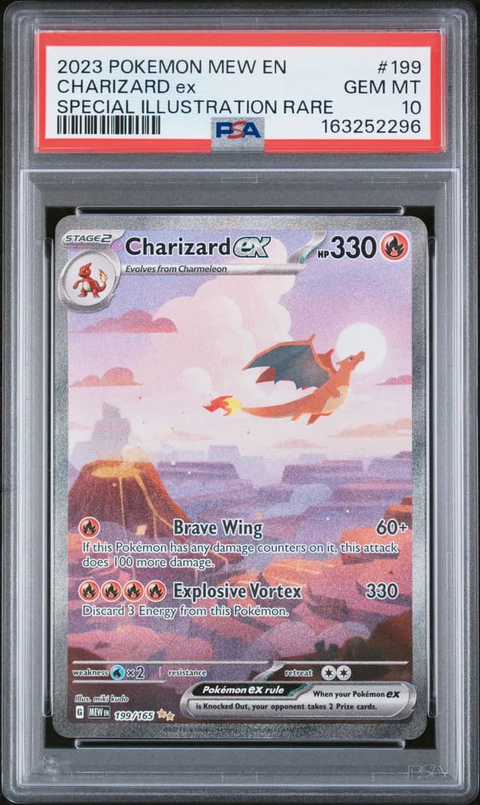 2023 #199 Charizard EX PSA 10 Mew EN-151