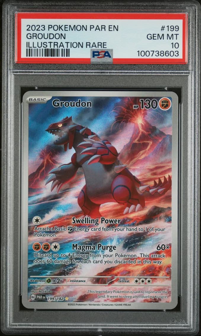 2023 #199 Groudon PSA 10 Par EN-Paradox Rift
