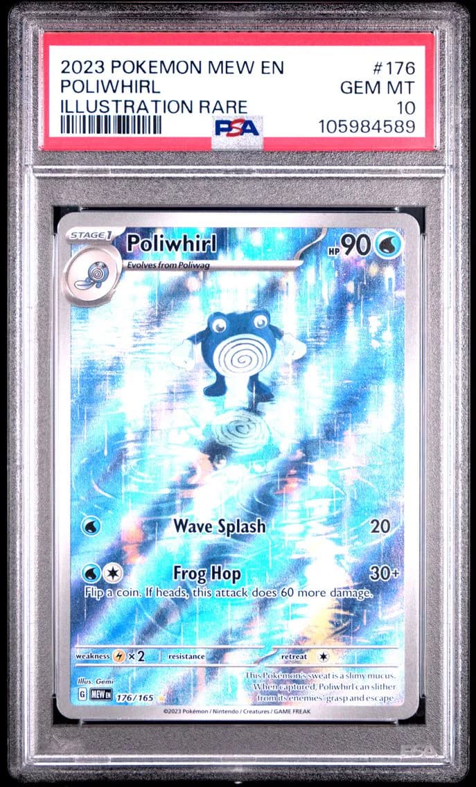 2023 #176 Poliwhirl PSA 10 Mew EN-151 Pokemon