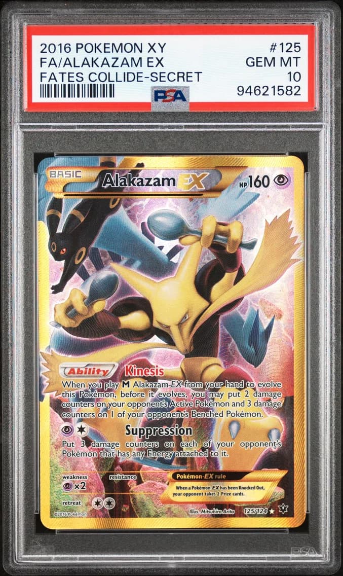 2016 #125 Full Art/Alakazam EX PSA 10 XY Fates Collide