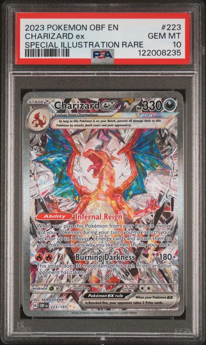 2023 #223 Charizard EX PSA 10 Obf EN-Obsidian Flames Pokemon