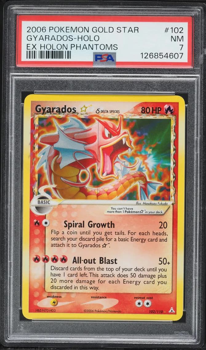 2006 #102 Gyarados-Holo PSA 7 EX Holon Phantoms Pokemon