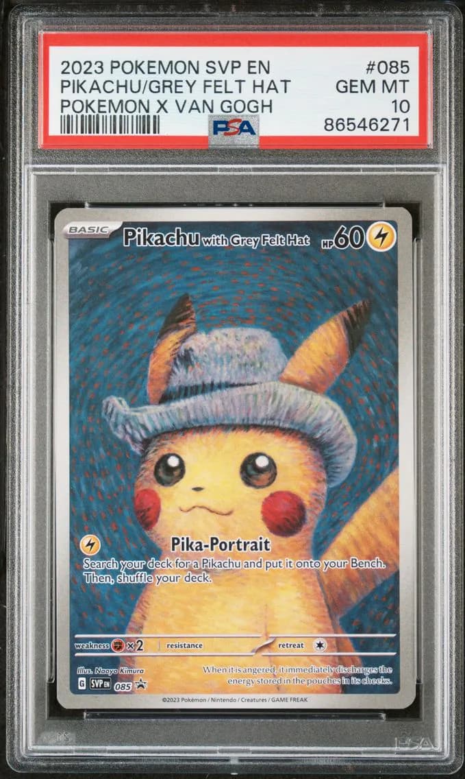 2023 #085 Pikachu With Grey Felt Hat PSA 10 Svp EN-SV Black Star Promo