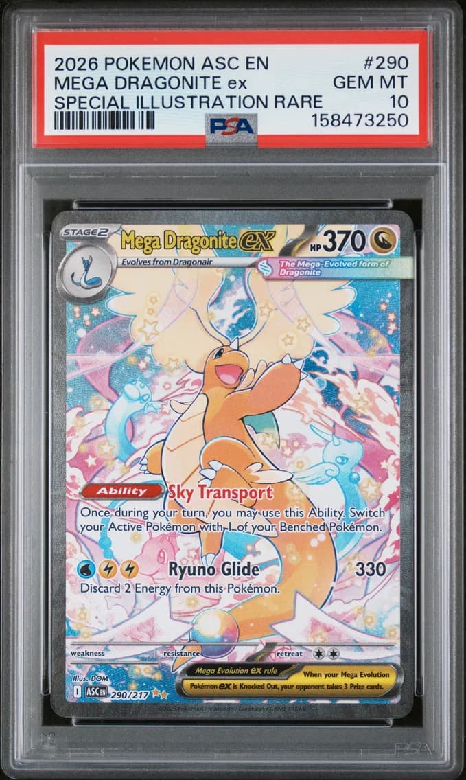 2026 #290 Mega Dragonite EX PSA 10 Asc EN-Ascended Heroes