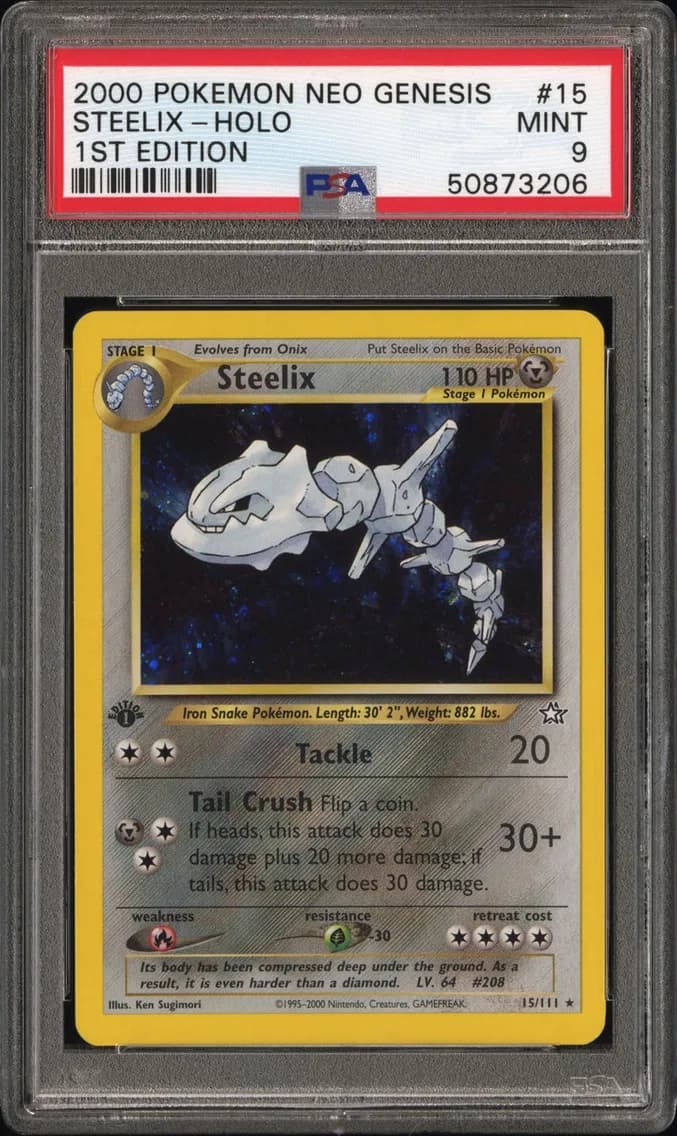 2000 #15 Steelix-Holo PSA 9 Neo Genesis 1st Edition