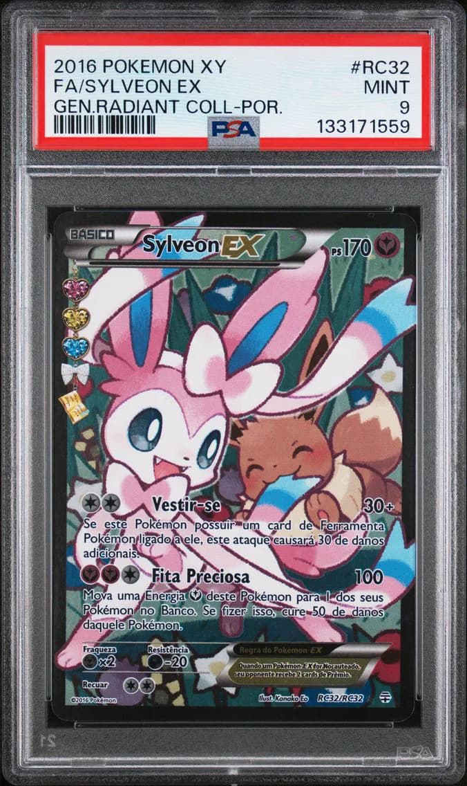 2016 #RC32 Full Art/Sylveon EX PSA 9 XY Generations Radiant Collection Pokemon
